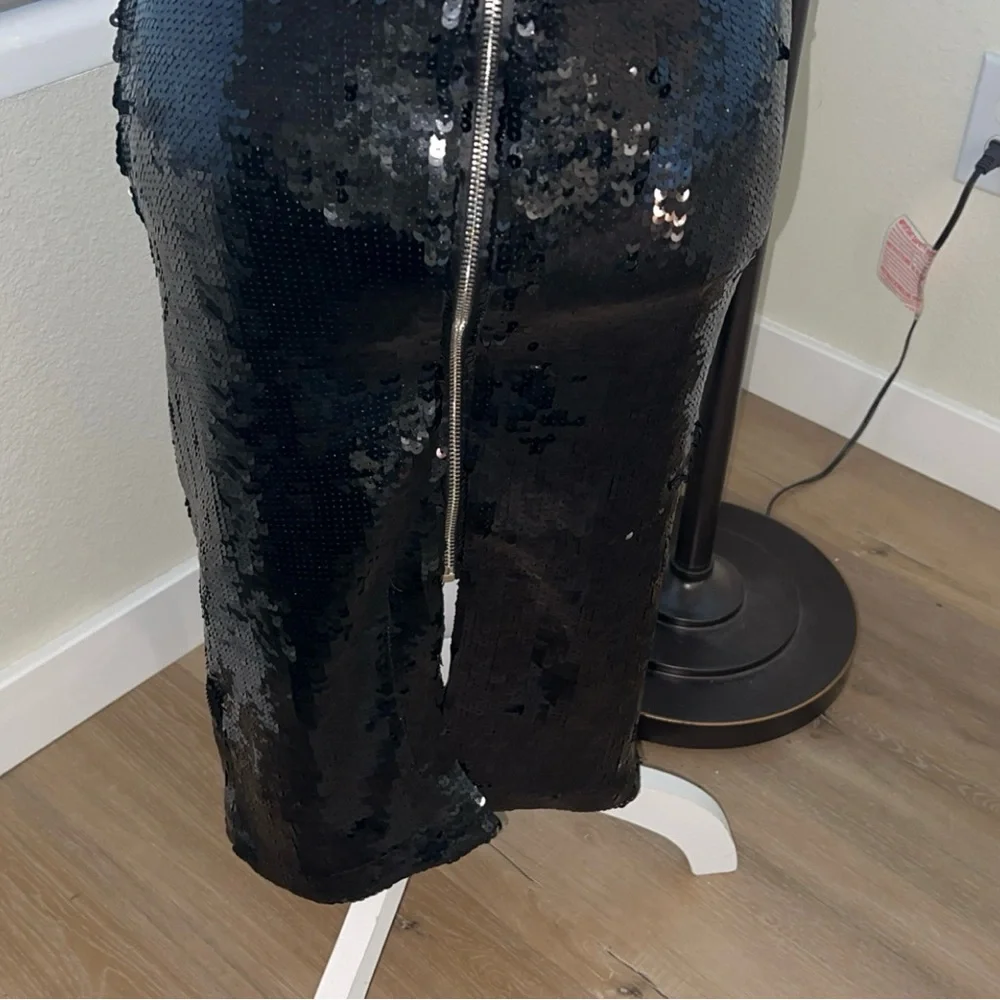 GOOD AMERICAN Twilight Black Sequin Bodycon Dress
